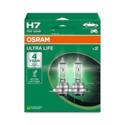 OSRAM Ultra Life H7 2-pack | Żarówka halogenowa | 12 V,...