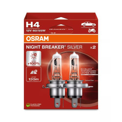 OSRAM NIGHT BREAKER SILVER H4 12 V 60/55 W, 2 SZT - Imagen 2