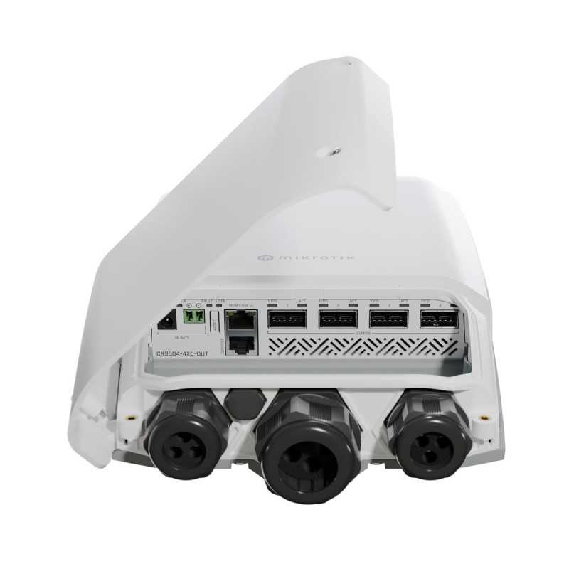 MikroTik CRS504-4XQ-OUT Anahtar, Cloud Router Switch, 4x 100G QSFP28, 1x RJ45 100Mb/s, IP66 - Görsel 5