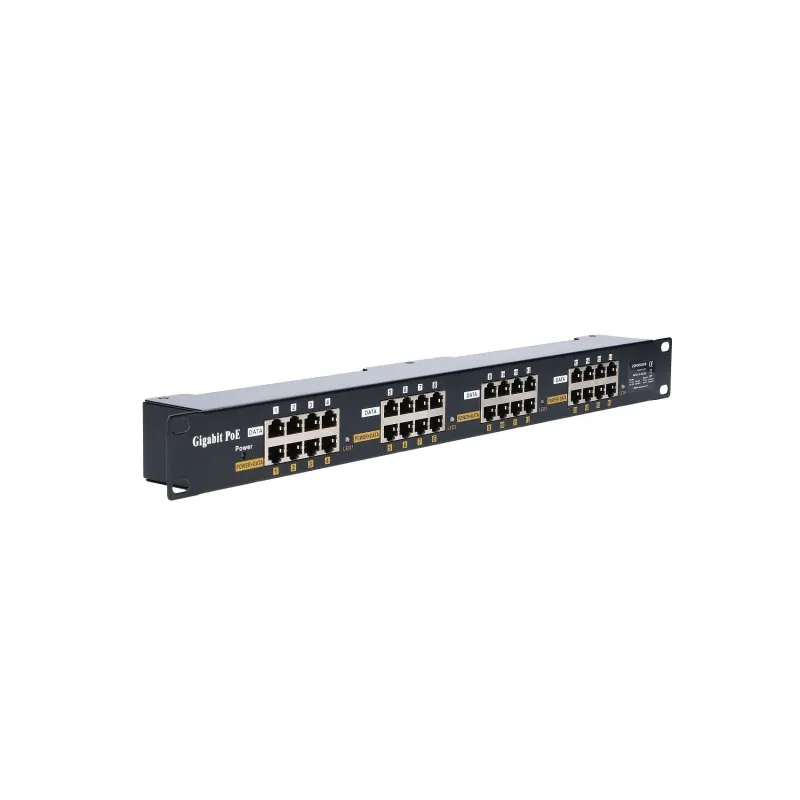 Extralink 16 Portowy Gigabit PoE Injector 16x 1000Mb/s RJ45, Obudowa Rack