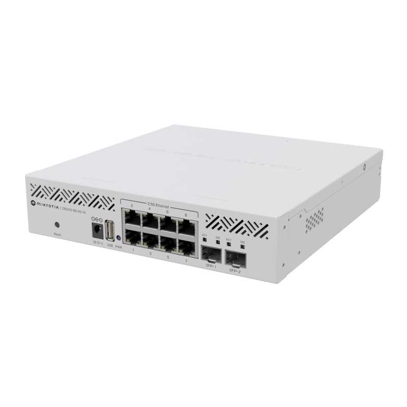 MikroTik CRS310-8G+2S+IN | Switch | 8x RJ45 2.5Gb/s, 2x SFP+, RouterOS L5, desktop - Obrázek 2
