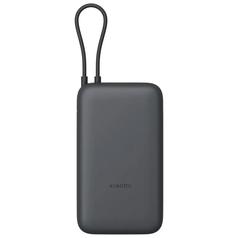 Xiaomi Power Bank 20000mAh Ciemno szary | Powerbank | 20000mAh, zintegrowany kabel - Zdjęcie 2