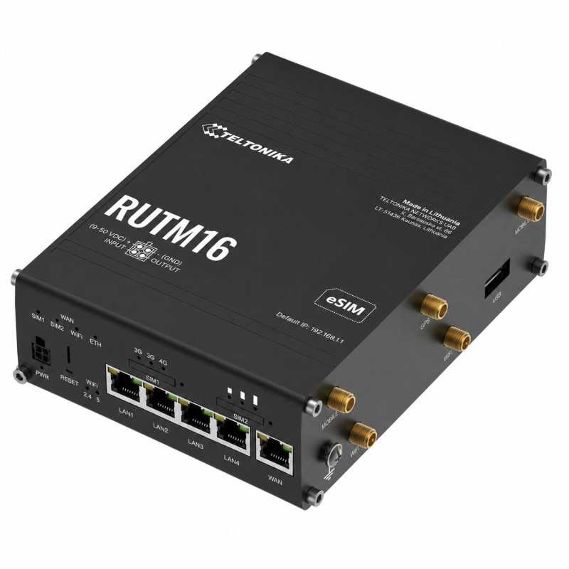 TELTONIKA RUTM16 CAT 6 LTE ROUTER, ESIM, TELIT CAT6 MODEM - Изображение 3