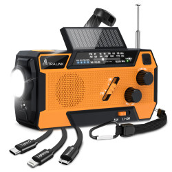 Extralink SR-4000 | R&aacute;dio solar de emerg&ecirc;ncia com...