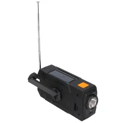 Extralink SR-4000 | Radio awaryjne solarne z korbką | dynamo, powerbank 4000mAh, z latarką SOS - Zdjęcie 3