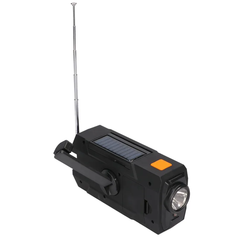 Extralink SR-4000 | Radio awaryjne solarne z korbką | dynamo, powerbank 4000mAh, z latarką SOS - Zdjęcie 3