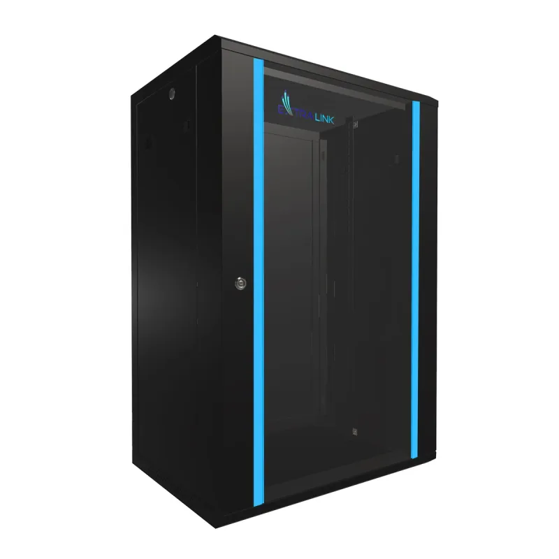 Extralink 18U 600x450 Černá Rack skříňka Montovaná na zdi
