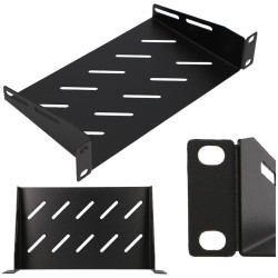 Extralink Shelf 1U | P&oacute;łka do szaf rack 10" | czarna