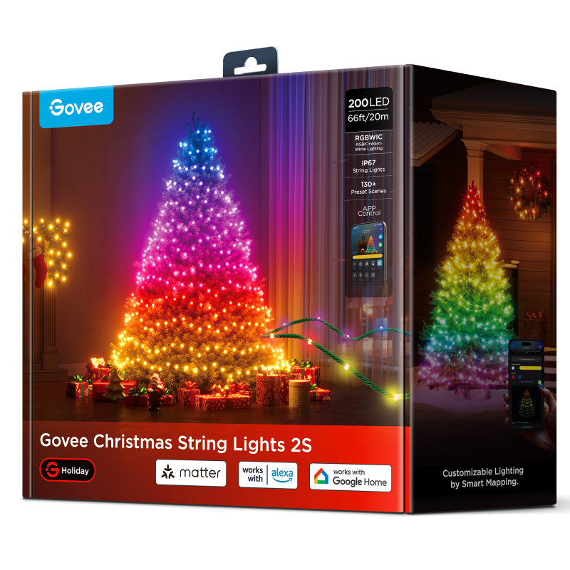 Govee H80C4 Christmas String Lights 2S 20m | Luzes de Natal | RGBWIC - Imagem 2