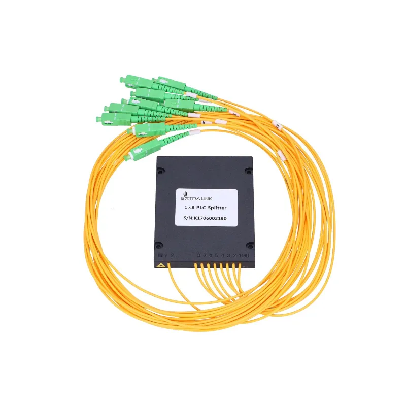 Extralink 1:8 PLC SC/APC Splitter 2,0mm, 1,5m, G657A, moduł ABS