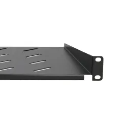 Extralink 1U 300mm Czarna Półka 19", do szaf wiszących