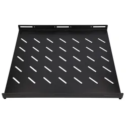 Extralink 1U 500mm Czarna Półka 19", 502 x 472mm, mocowana punktowo, do szaf o głębokości 800mm