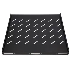 Extralink 1U 500mm Czarna Półka 19", 502 x 472mm, mocowana punktowo, do szaf o głębokości 800mm