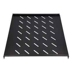 Extralink 1U 500mm Czarna Półka 19", 502 x 472mm, mocowana punktowo, do szaf o głębokości 800mm