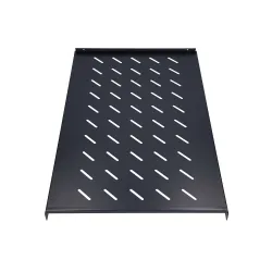 Extralink 1U 750mm Czarna Półka 19", 752 x 472mm, mocowana punktowo, do szaf o głębokości 1000mm