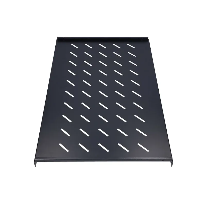 Extralink 1U 750mm Czarna Półka 19", 752 x 472mm, mocowana punktowo, do szaf o głębokości 1000mm