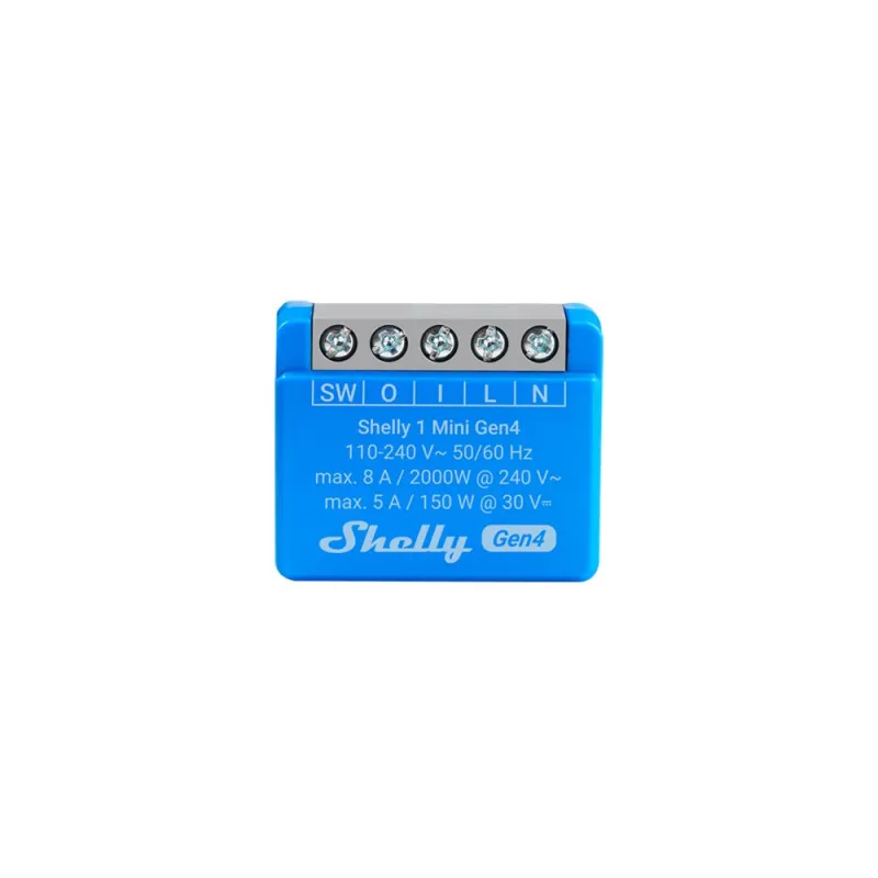 SHELLY 1 MINI GEN4 NEXT GENERATION COMPACT SMART SWITCH
