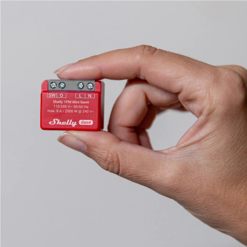 SHELLY 1PM MINI GEN4 COMPACT SMART SWITCH WITH POWER MONITORING - Imagem 3