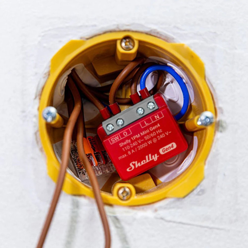 SHELLY 1PM MINI GEN4 COMPACT SMART SWITCH WITH POWER MONITORING - Imagem 4