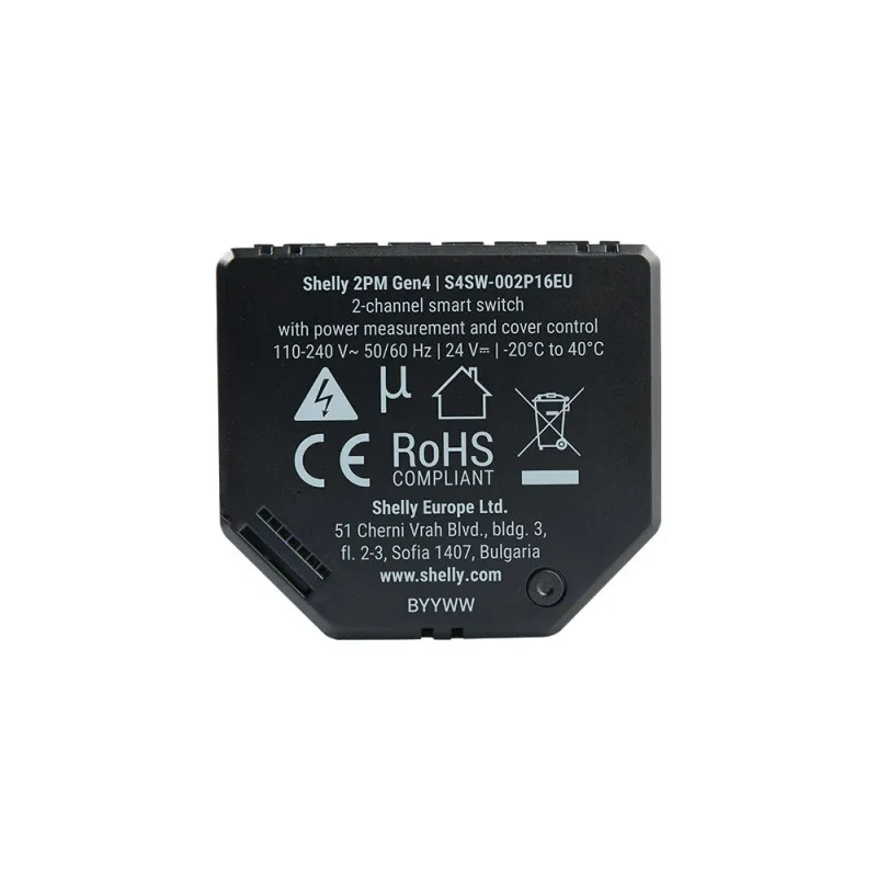 SHELLY 2PM GEN4 2-CHANNEL SMART SWITCH - Изображение 4