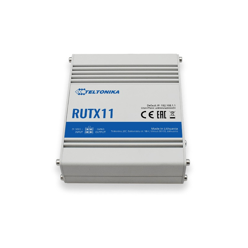 Teltonika RUTX11 | Industrial 4G LTE router | Cat 6, Dual Sim, 1x Gigabit WAN, 3x Gigabit LAN, WiFi 802.11 AC - Image 2