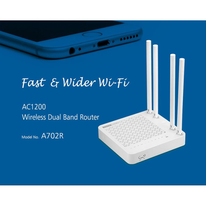Totolink A702R | WiFi Router | AC1200, Dual Band, MIMO, 5x RJ45 100Mb/s - Image 8