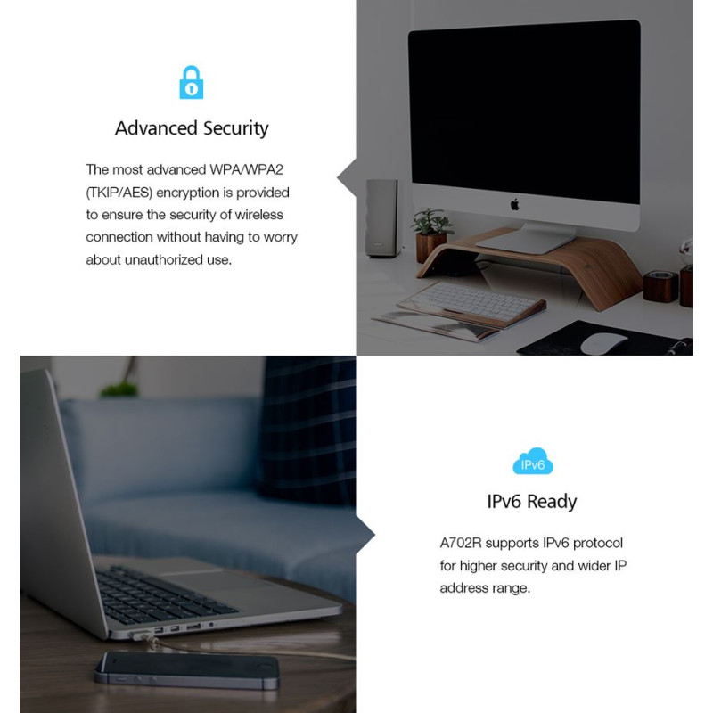 Маршрутизатор WiFi Totolink A702R, AC1200, Dual Band, MIMO, 5x RJ45 100Mb/s - Изображение 14