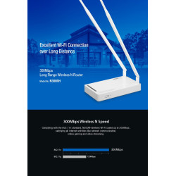 Totolink N300RH | WiFi Router | 300Mb/s, 2,4GHz, 5x RJ45 100Mb/s, 2x 11dBi - Bild 6