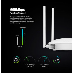 Roteador WiFi Totolink N600R, 600Mb/s, 2.4GHz, MIMO, 5x RJ45 100Mb/s, 4x 5dBi - Imagem 8