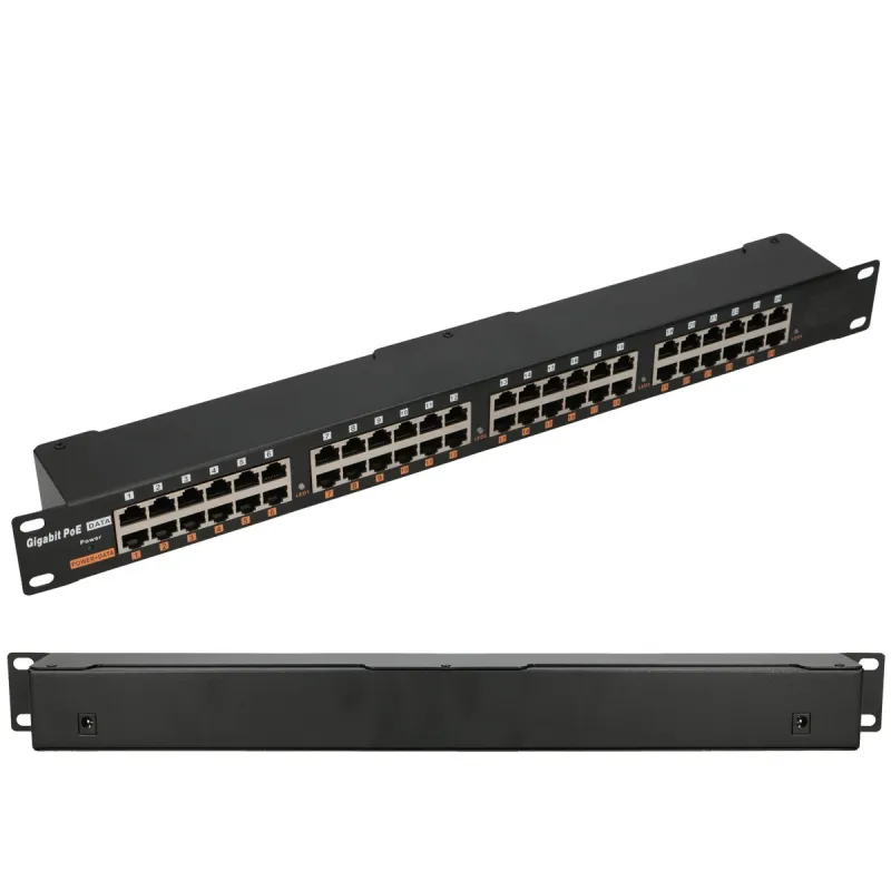 Extralink 24 Portowy Gigabit PoE Injector 24x 1000Mb/s RJ45, Obudowa Rack