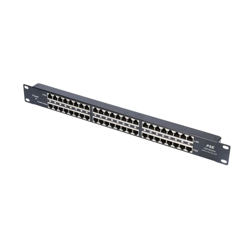 Extralink 24 Portowy PoE Injector 24x 100Mb/s RJ45, Obudowa Rack