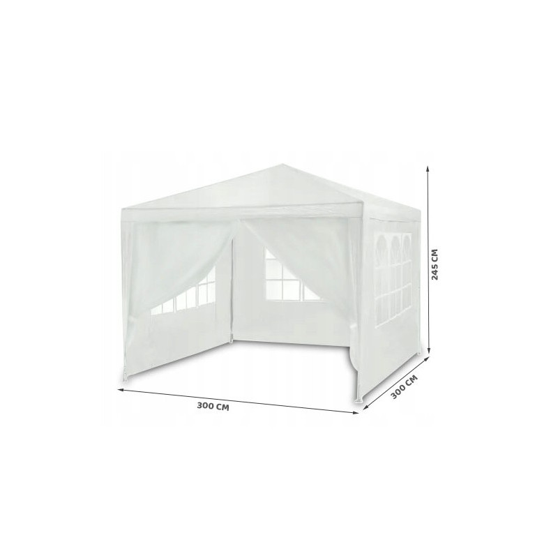 Black Forest Hızlı Bahçe Pavyonu, 3x3m Beyaz - Görsel 3