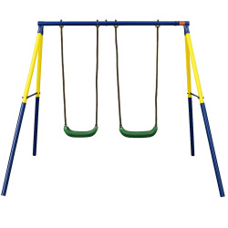 Columpio Doble con Estructura Black Forest, 248x187x185cm