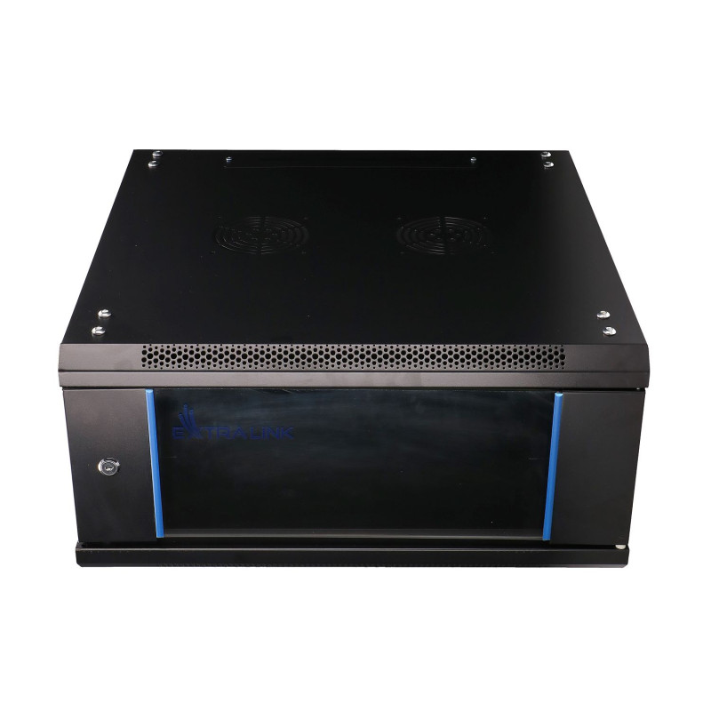 Extralink 4U 600x600 Siyah Duvara Montajlı Rack Kabin - Görsel 2