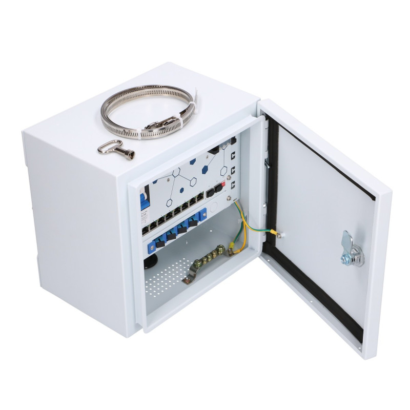Extralink Atlas | Interruptor PoE externo | 8x RJ45 1000Mbps PoE, 2x SFP, 120W, resfriamento ativo - Imagem 11