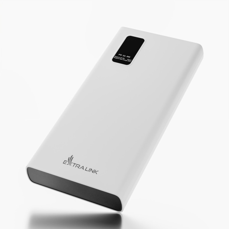 Павербанк Extralink EPB-067W 10000mAh Белый, Быстрая зарядка, USB-C - Изображение 2
