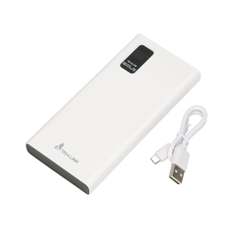 Павербанк Extralink EPB-067W 10000mAh Белый, Быстрая зарядка, USB-C - Изображение 8