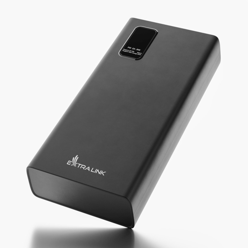 Power Bank Extralink EPB-068 20000mAh Черный, Быстрая Зарядка, USB-C - Изображение 2