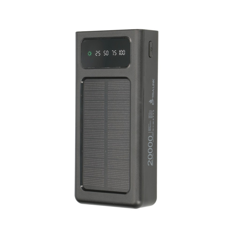 Extralink EPB-092 20000mAh Černá | Powerbank | Solar Power bank, USB-C - Obrázek 3