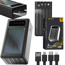 Extralink EPB-093 30000mAh Čern&aacute; | Powerbank | Solar...