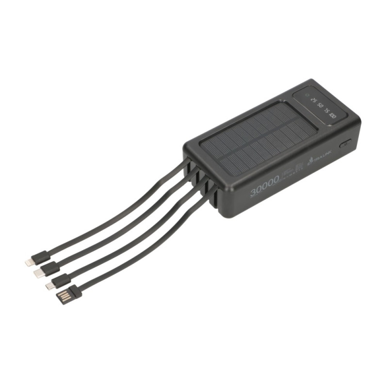 Extralink EPB-093 30000mAh Schwarz | Powerbank | Solar Power bank, USB-C - Bild 12