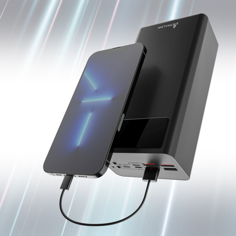 Extralink EPB-114 50000 mAh Black | Powerbank | Power bank, USB-C - Image 12