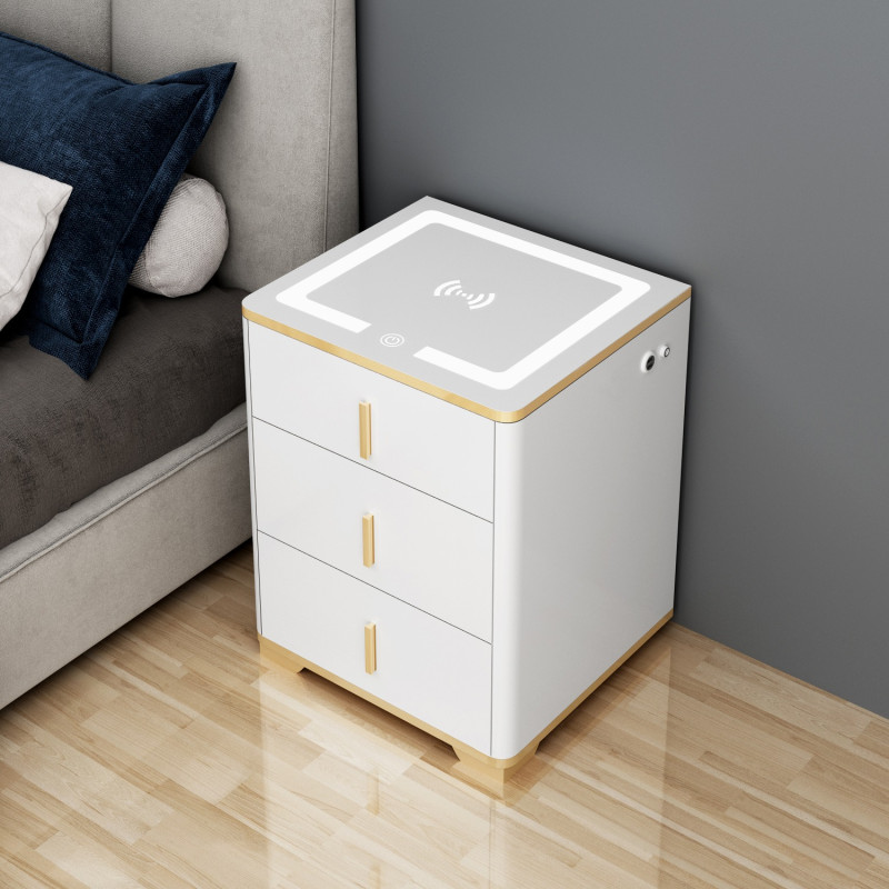 EXTRALINK LOCKSTAR SEJF ELEKTRONICZNY, SZAFKA NOCNA Z ŁADOWANIEM INDUKCYJNYM - Immagine 3