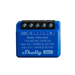 SHELLY 1 MINI GEN3 SMART SWITCH, WIFI BLUETOOTH