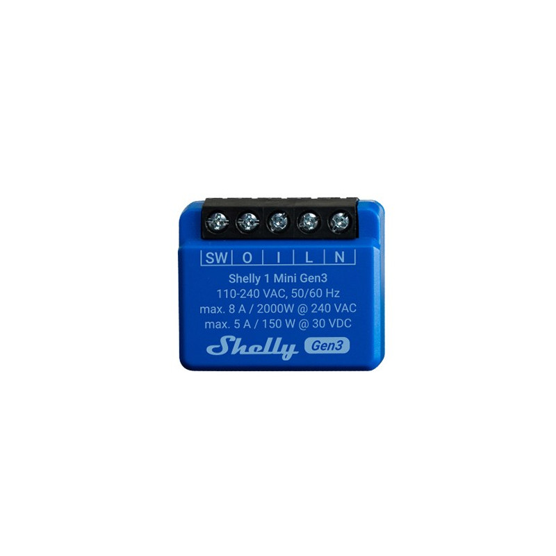 SHELLY 1 MINI GEN3 SMART SWITCH, WIFI BLUETOOTH