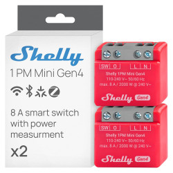 Shelly 1PM Mini Gen4 2-Pack | Moduł dopuszkowy | Zestaw 2...