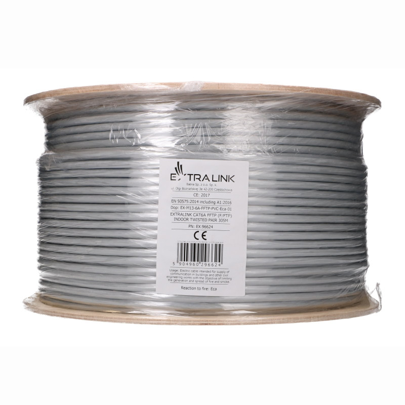 EXTRALINK CAT6A FFTP (F/FTP) INDOOR TWISTED PAIR 305M - Imagem 8