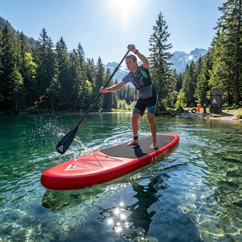 Extralink SUP Board 320x78x15cm Rot | Aufblasbares Board + Zubehör | Set, SUP-4025 - Bild 2