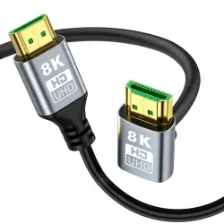 EXTRALINK KABEL HDMI 2.1 8K HDR 2M KĄTOWY GÓRNY SKRĘT