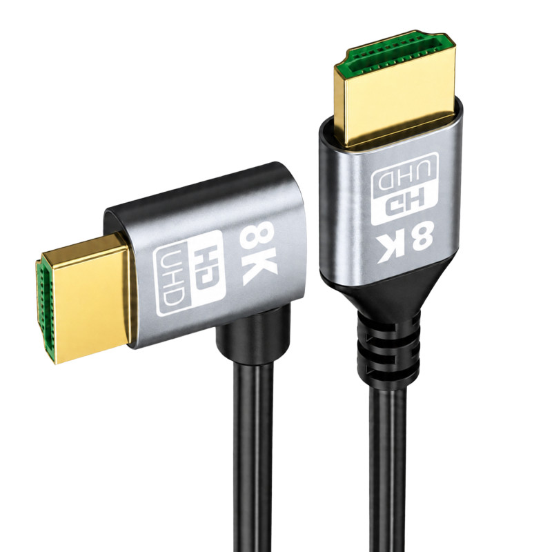 EXTRALINK KABEL HDMI 2.1 8K HDR 2M KĄTOWY LEWY SKRĘT - Imagen 3
